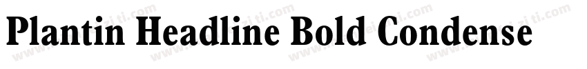 Plantin Headline Bold Condensed字体转换